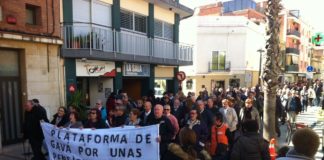 Manifestación en Gavà de la Plataforma por unas pensiones dignas.