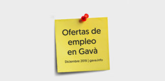 Ofertas de empleo en Gavà para diciembre.