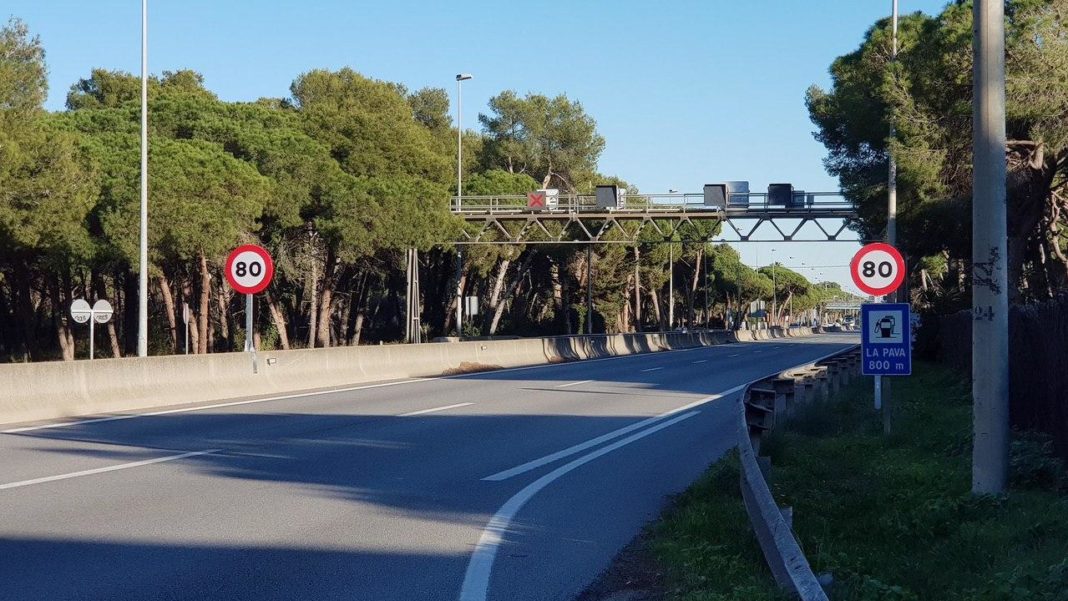 Autovía de Castelldefels a 80km/h. Foto: José Ramón Arias.