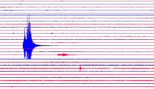 Captura del sismógrafo que hay situado al lado del vertedero de Gavà.
